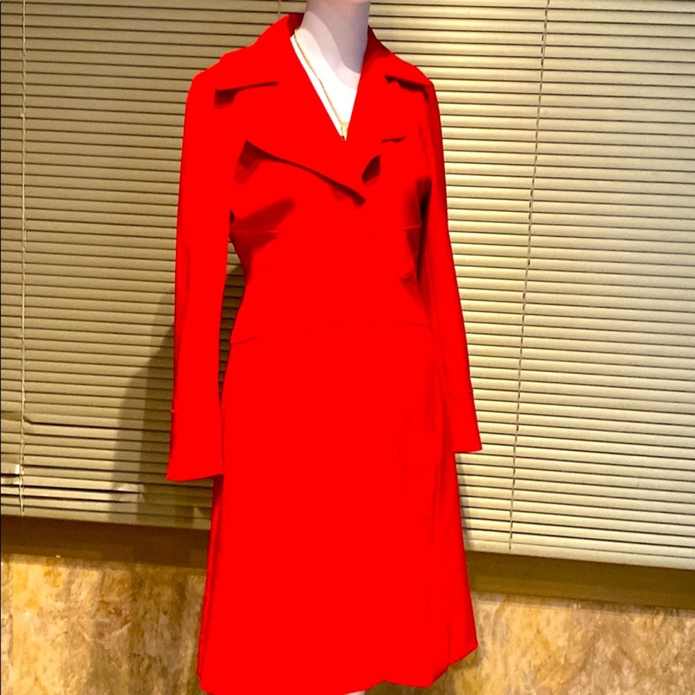 INC NWT GLITZ REAL RED TRENCH OVER COAT SMALL